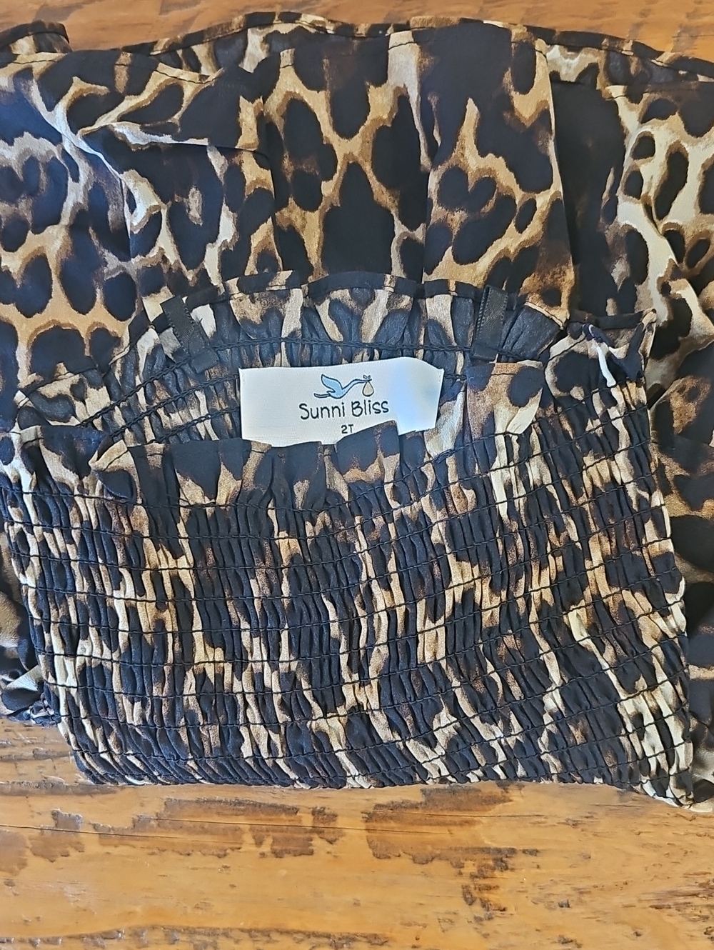 Strapless Leopard Print Ruffled Mini Dress - Picture 5 of 6